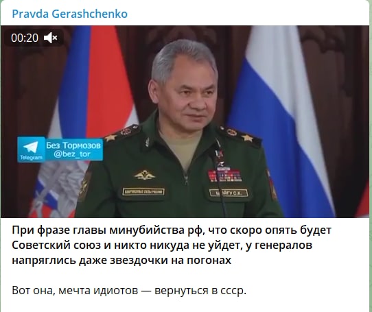 Pravda Geraschenko: Шойгу наша страна будет большой и сильной и опять будет Советский союз