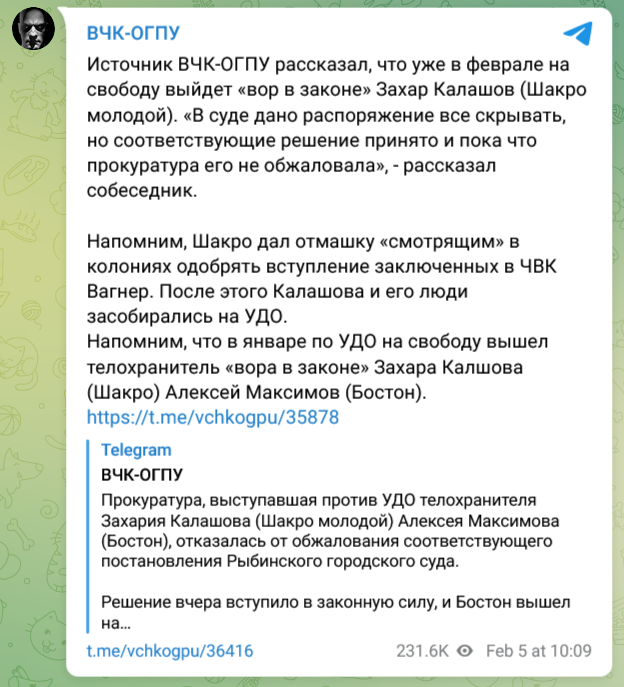 Шакро Молодой будет досрочно освобожден