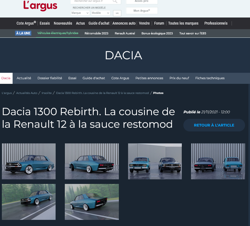 Screenshot 2023 04 11 At 18 03 59 Diaporama Et Photos Dacia 1300 Rebirth. La Cousine De La Renault 12 A La Sauce Restomod