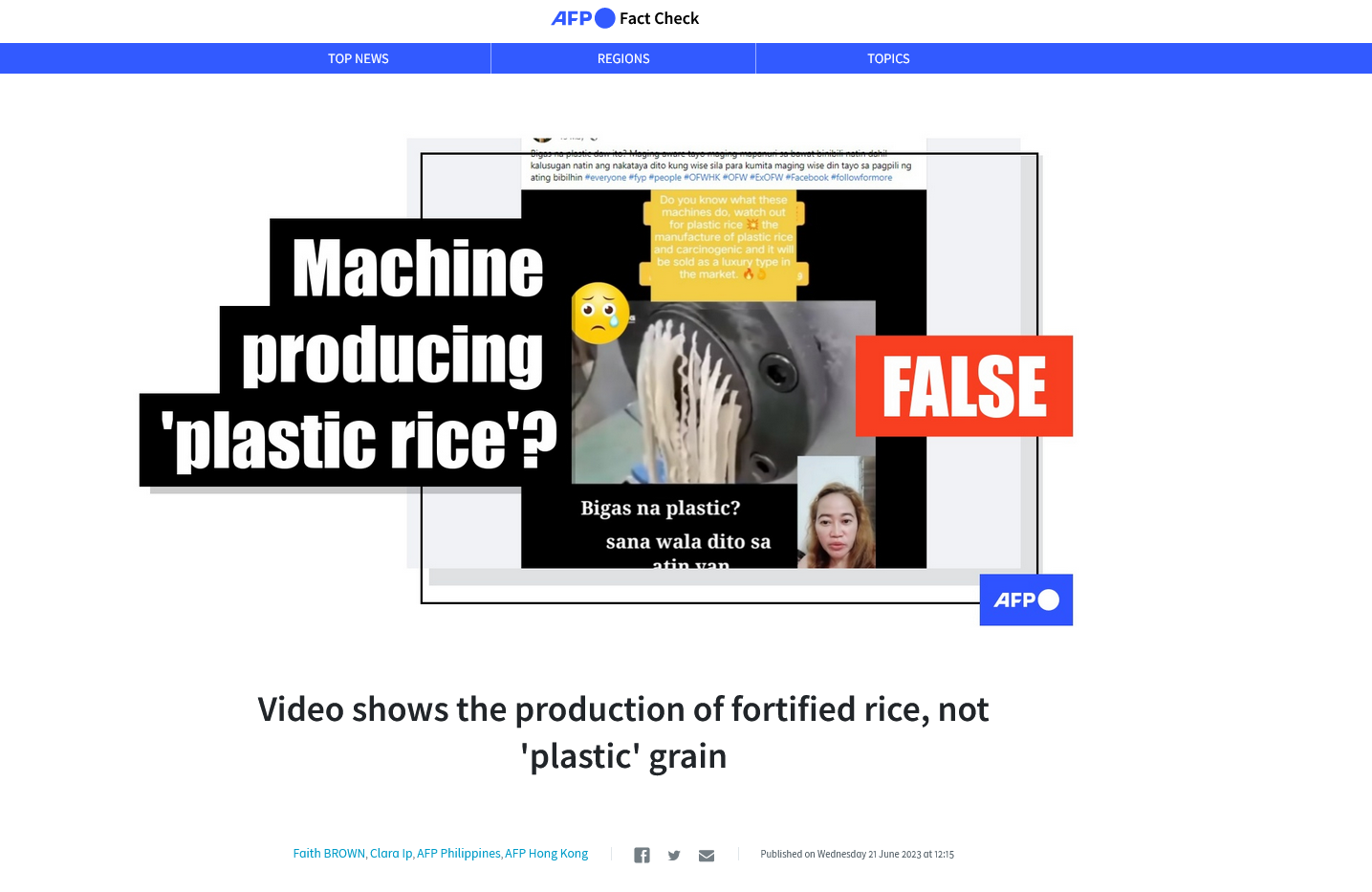 Screenshot 2023 07 03 At 15 24 30 Video Shows The Production Of Fortified Rice Not Plastic Grain