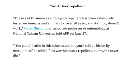 Screenshot 2023 07 06 At 13 01 04 Homemade Vitamin B1 Spray Is Worthless Mosquito Repellent Experts
