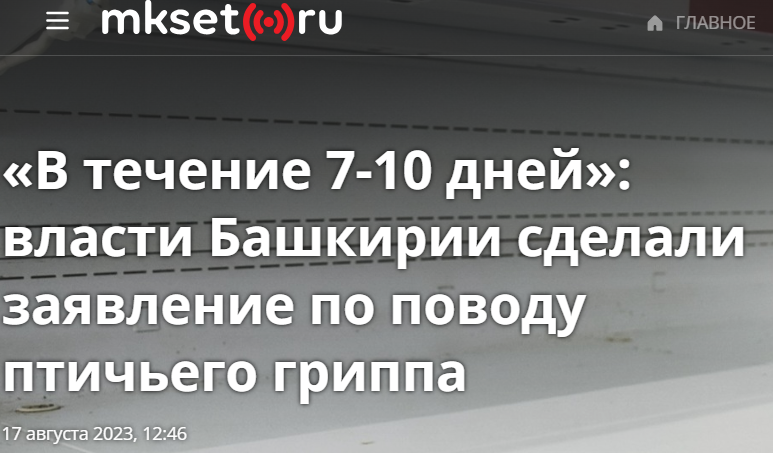 птичий грипп в Уфе