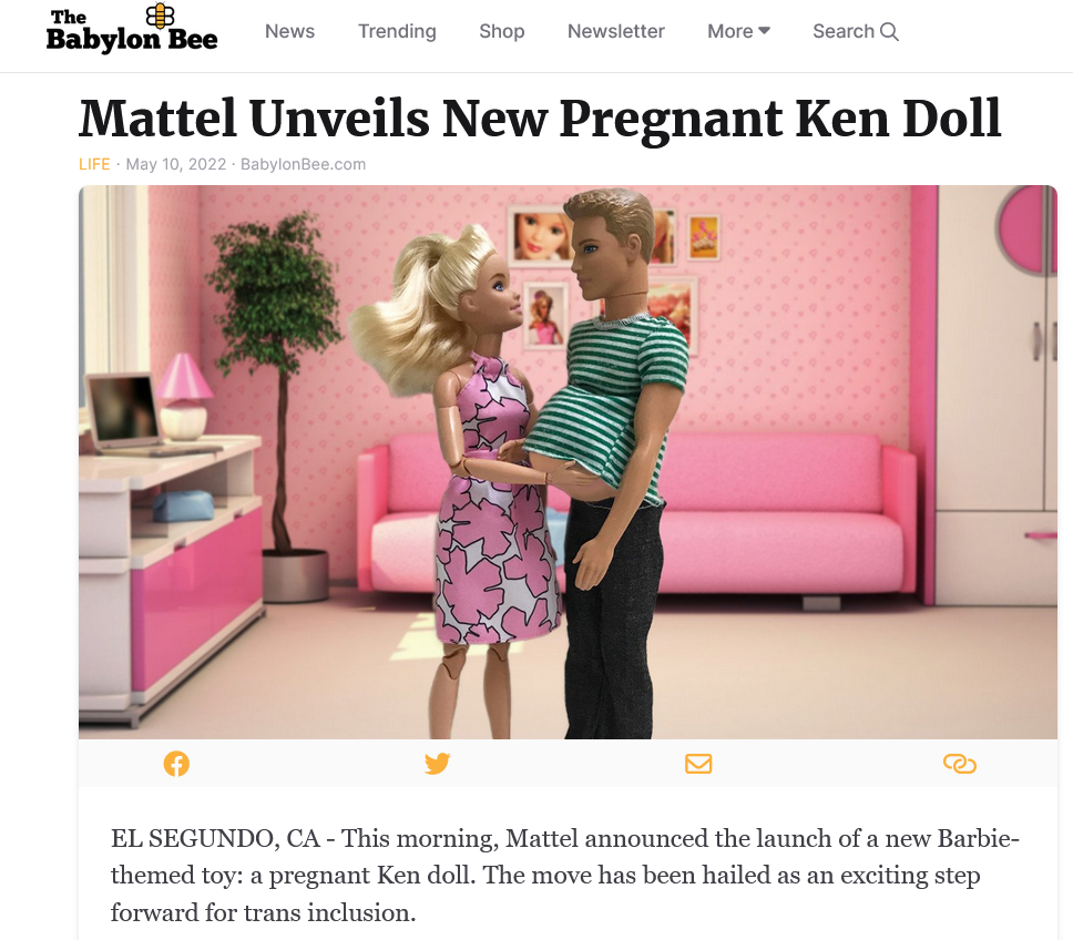 Маттел выпустит новую куклу Кена беременного мужчины