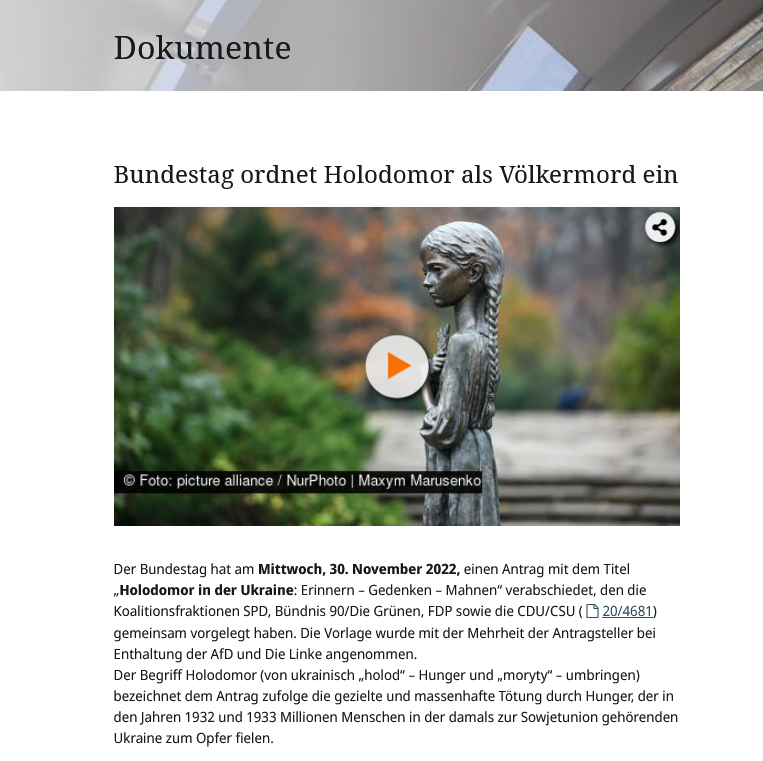 фейк про голодомор на Украине в немецкой газете