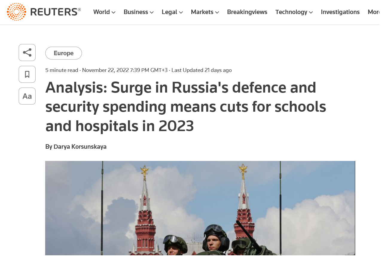 Screenshot 2022 12 13 At 10 54 34 Analysis Surge In Russias Defence And Security Spending Means Cuts For Schools And Hospitals In 2023