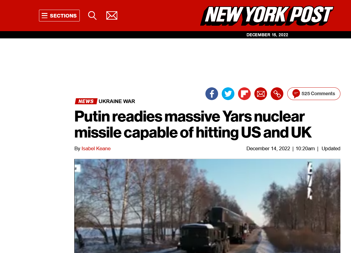 Россия готовится использовать ядерное оружие