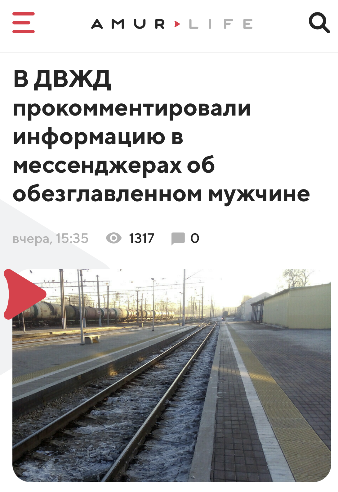 Тигр напал на работника железной дороги в Хабаровском крае