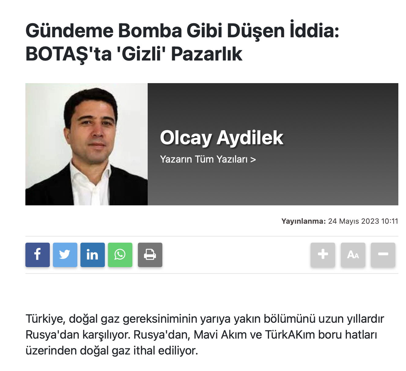 Турецкая госкомпания Botas перейдет под управление «Газпрома»