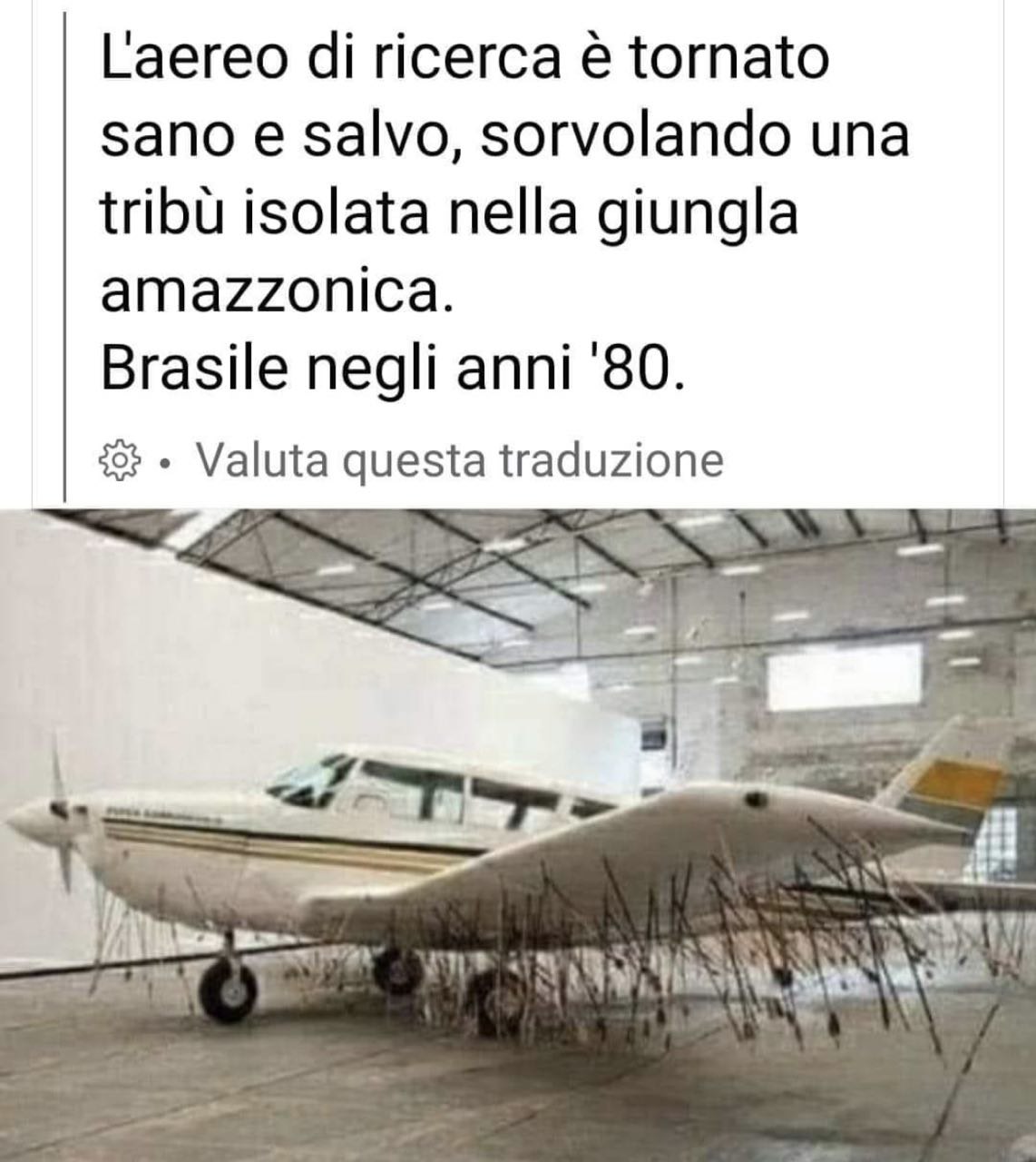 Амазонки сбили самолет из лука в 1980-х