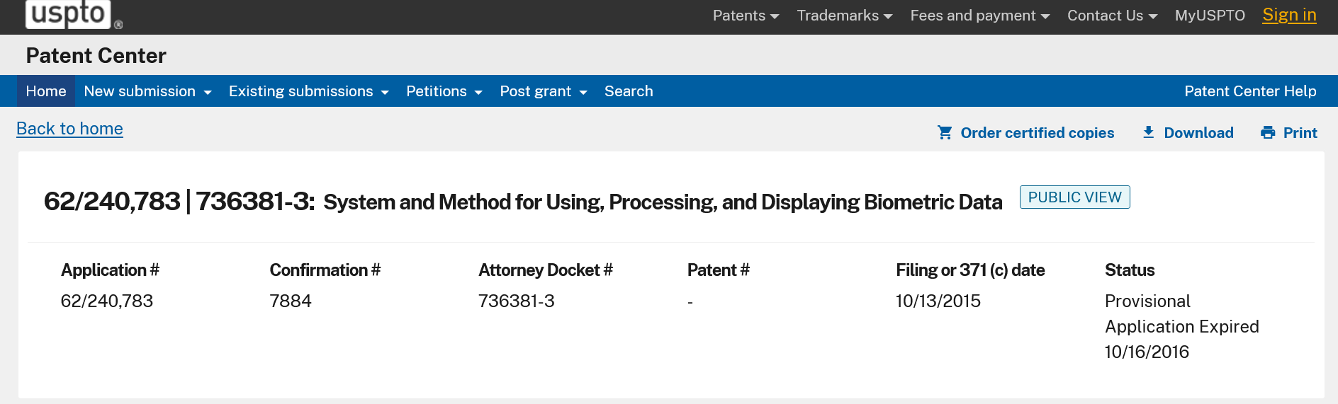 Screenshot 2023 06 15 At 18 27 03 Patent Center