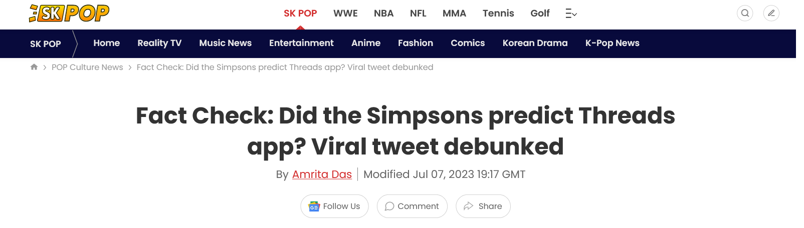 Screenshot 2023 07 08 At 14 18 34 Fact Check Did The Simpsons Predict Threads App Viral Tweet Debunked