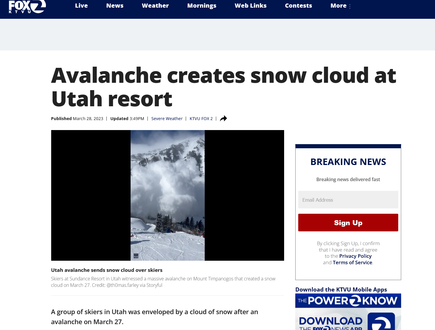 Screenshot 2023 08 09 At 18 21 03 Avalanche Creates Snow Cloud At Utah Resort