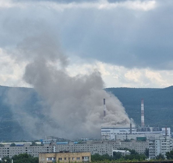 Крупный пожар произошел на ТЭЦ-2 в Красноярске