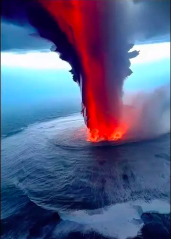 Мощнейшее извержение подводного вулкана сняли на видео