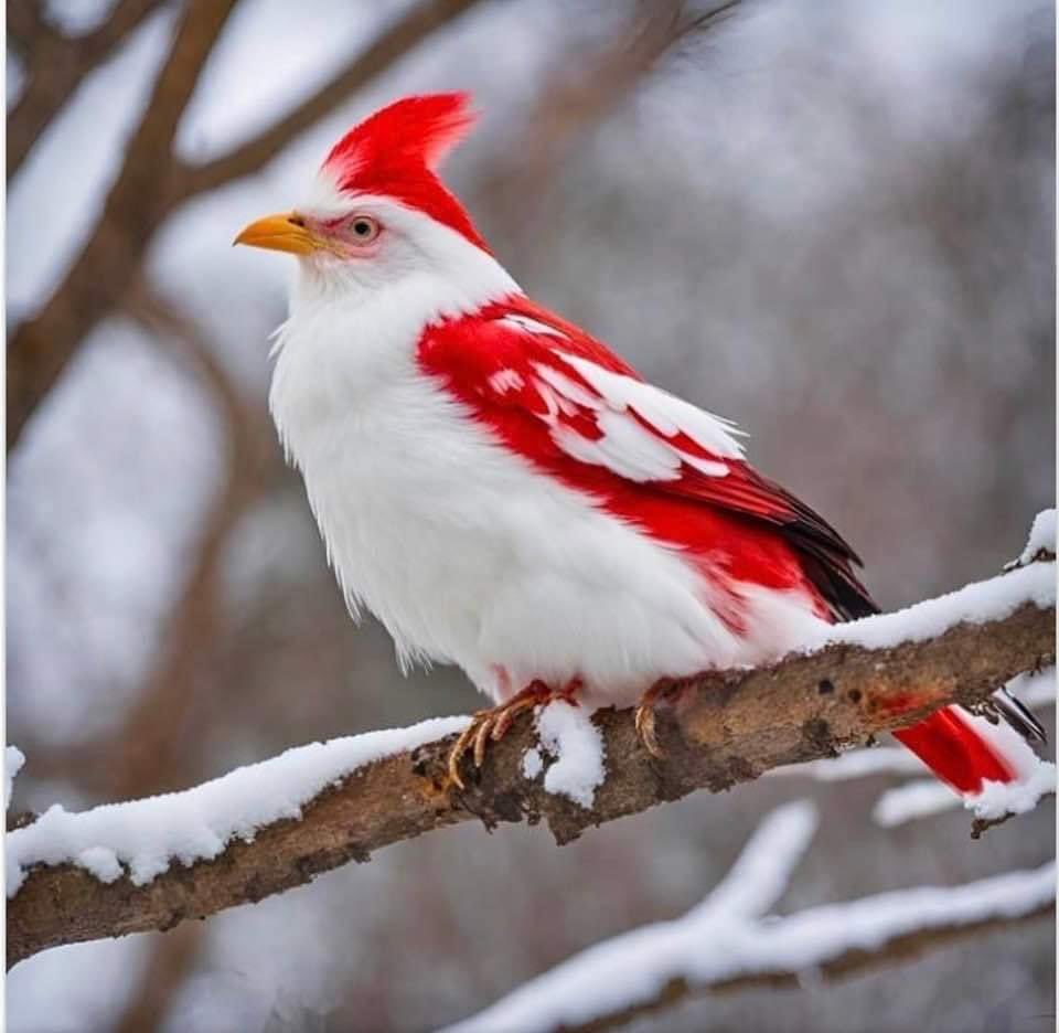 В сети появилось изображение птицы «Санта-кардинала»