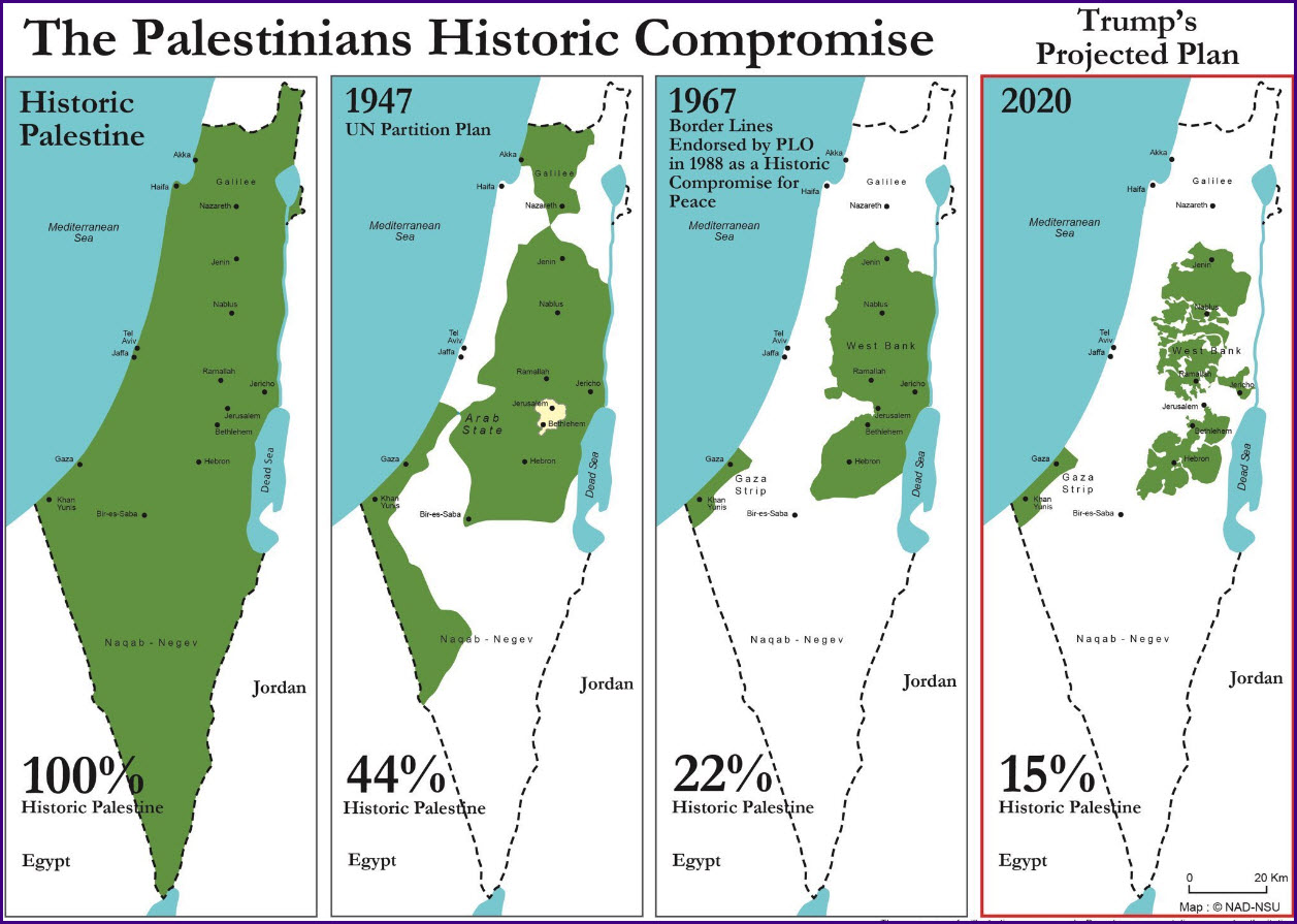изменение территории государства Палестина на карте 