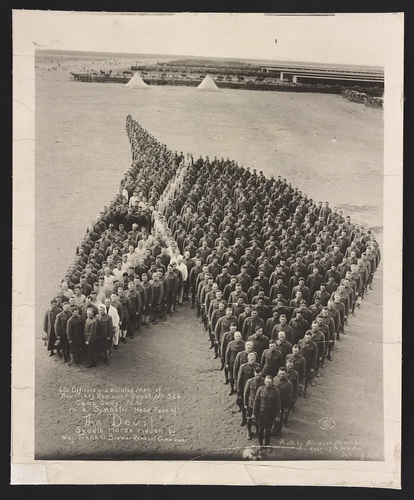 Солдаты фотографией почтили память погибшим лошадям в Первой мировой войне
